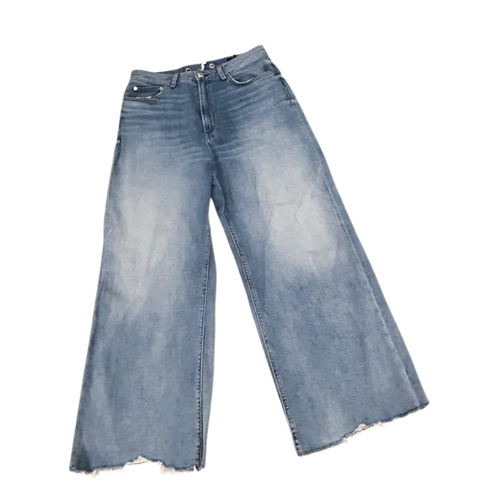 rag & bone New York ruth super high rise wide leg ankle Jeans frant color sz 29 - Picture 4 of 12